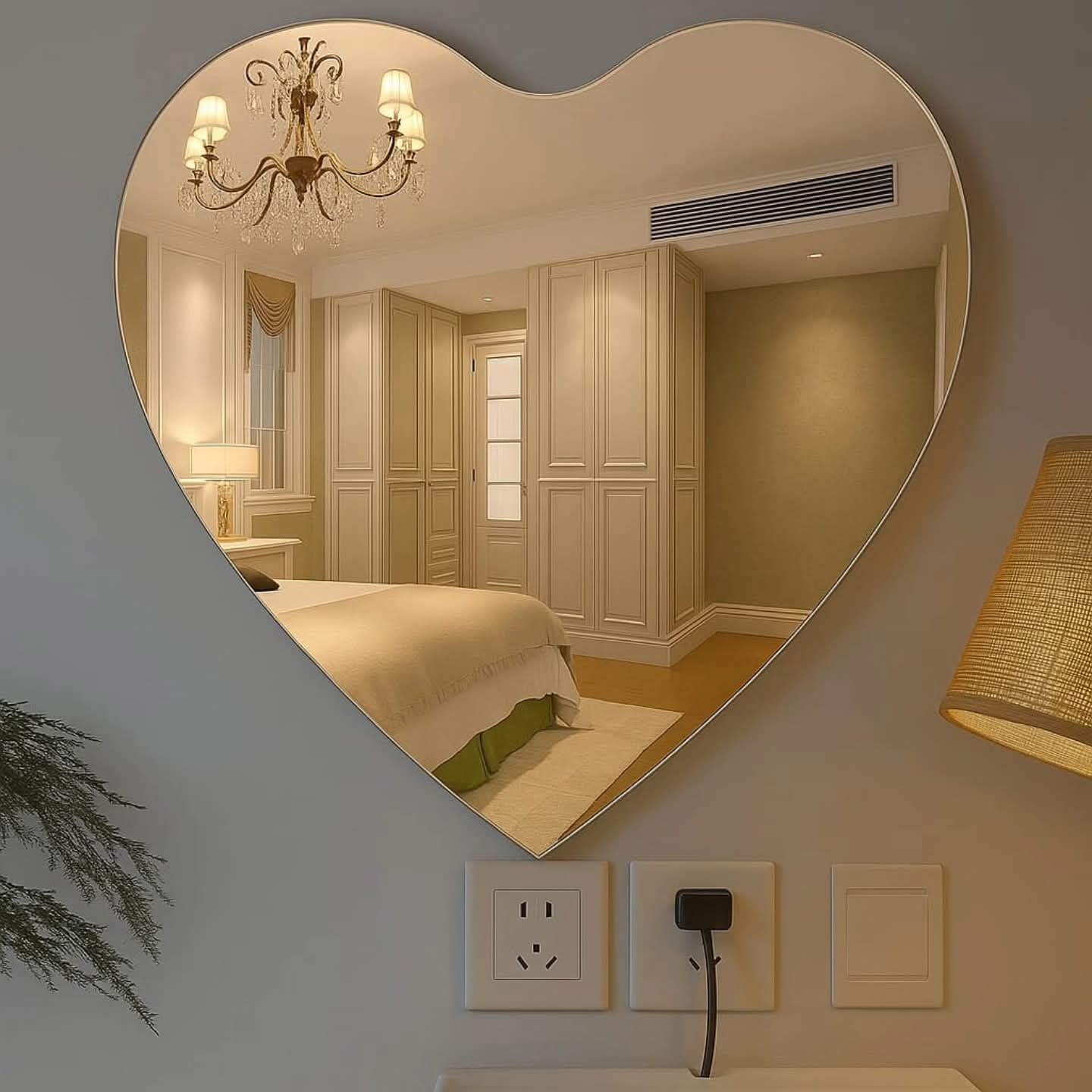 Heart shaped acrylic mirror