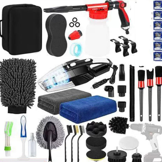 39 Piece Car Detailing Kit with Vacuum and Foam Sprayer gha