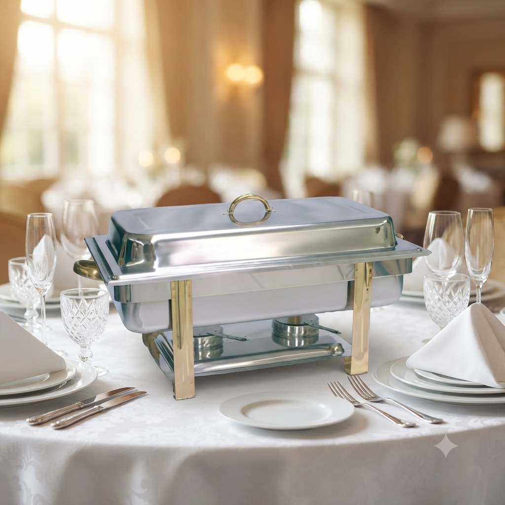 Signature 9.0 Ltr Chaffing Dish with
Double Compartment 
CS-WH-8331G
