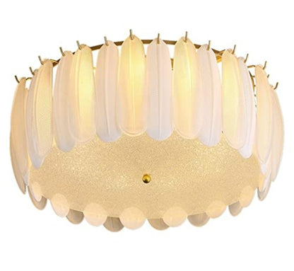 White Feather Ceiling Light