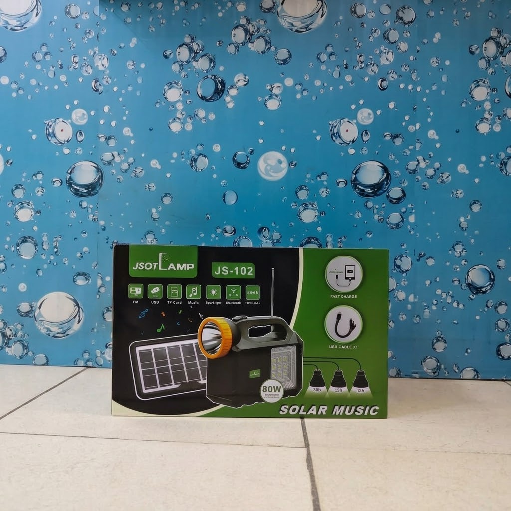 JS-102 Solar Lighting System with Radio, Bluetooth speaker