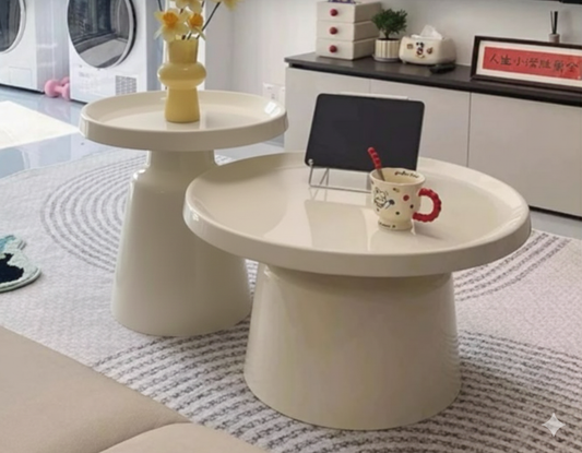 2 in 1 Round coffee  side table set