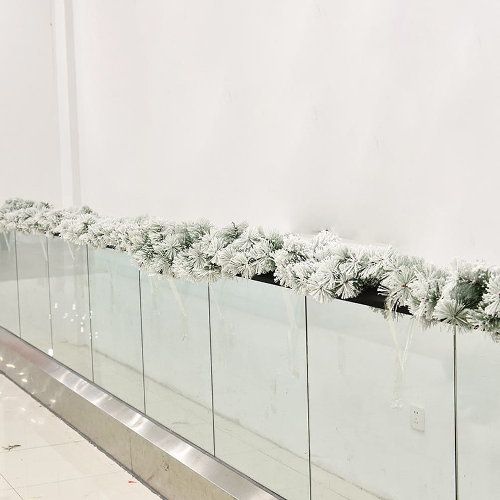 2.7M Christmas Pine Garland Snow Flocking