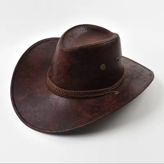 Leather cowboy hats