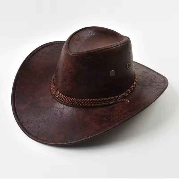 Leather cowboy hats