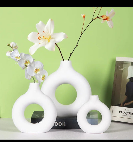 3Pc doughnut vase set 