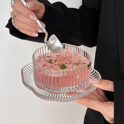 Irregular Bowl And Saucer Dessert Set