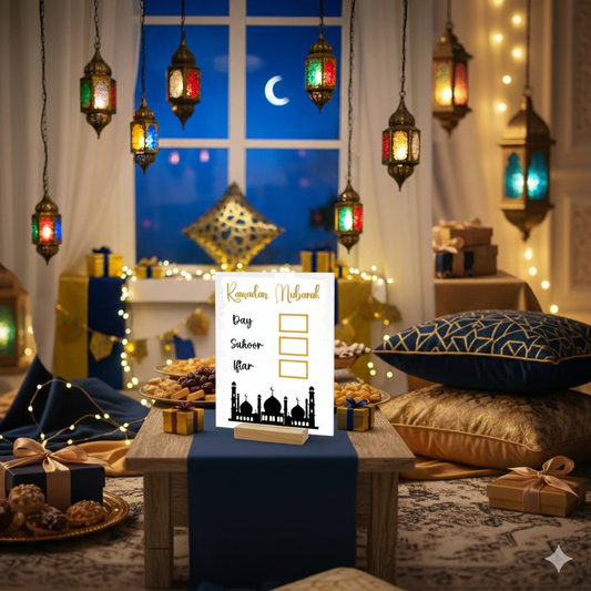 Acrylic Ramadan Mubarak Daily Tracker