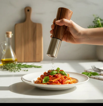 3-Piece Bamboo Salt and Pepper Grinder Set