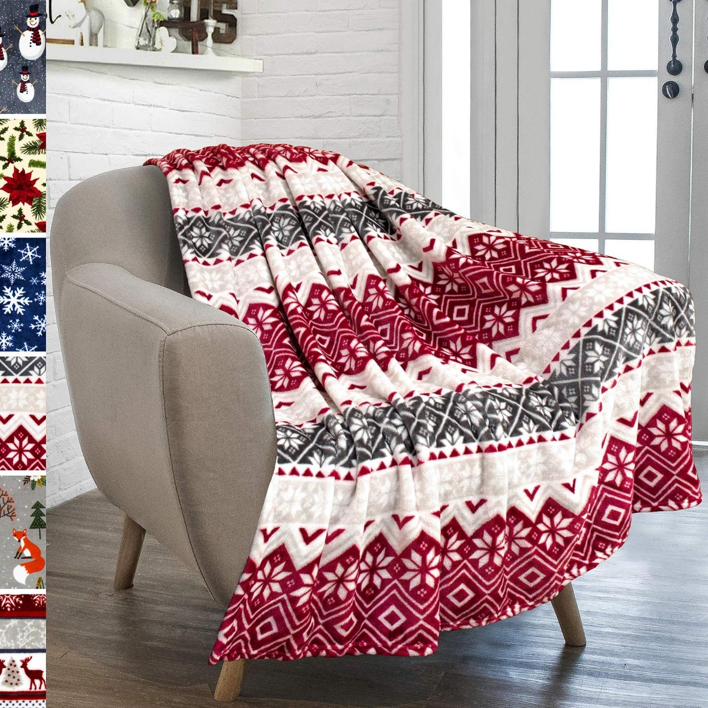 Christmas throw blankets