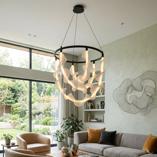Sculptural LED Ribbon Chandelier Lamp