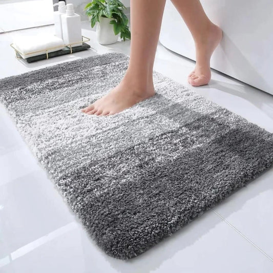 Plush Microfiber Anti Slip Bathroom Mat