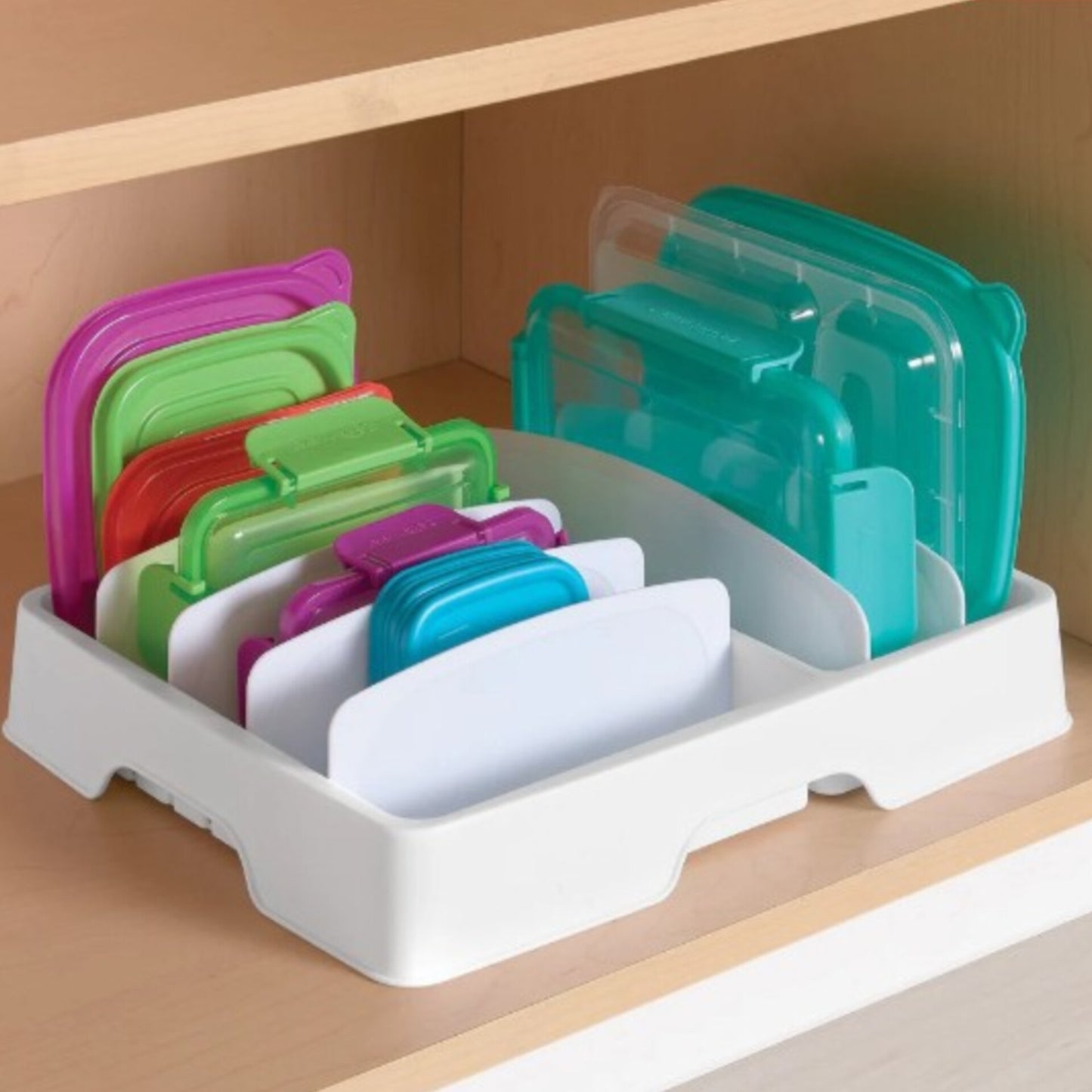 Container lid storage rack