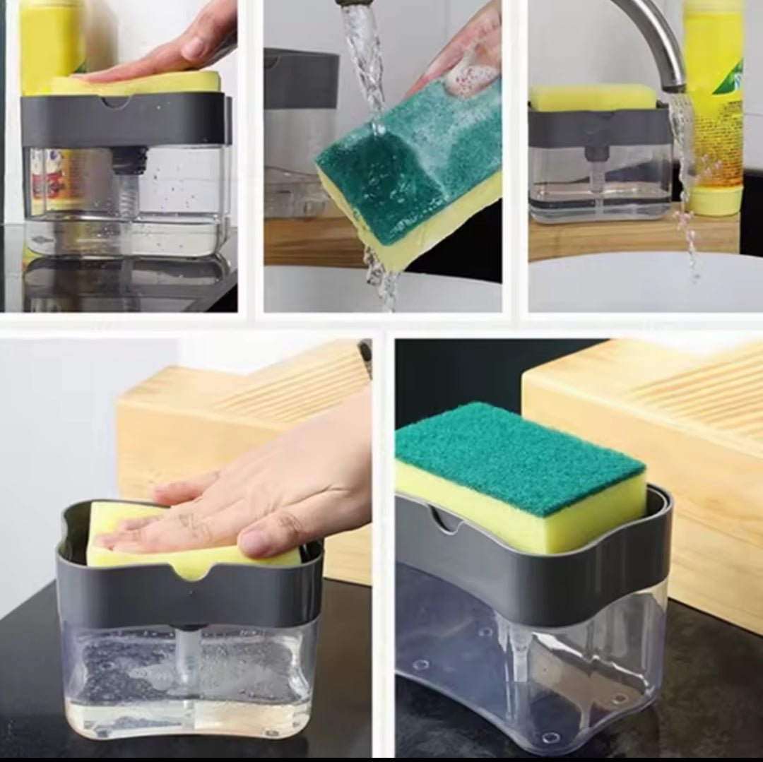 Soap Pump Dispenser with Sponge Holder