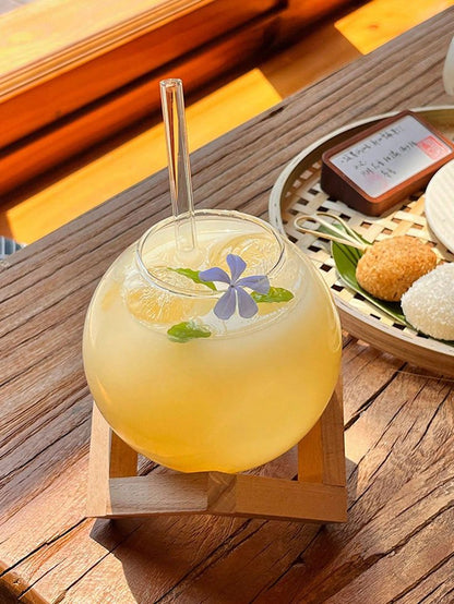 Round ball juice glass