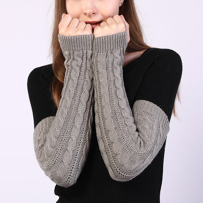 Long Fingerless Arm Warmer Gloves