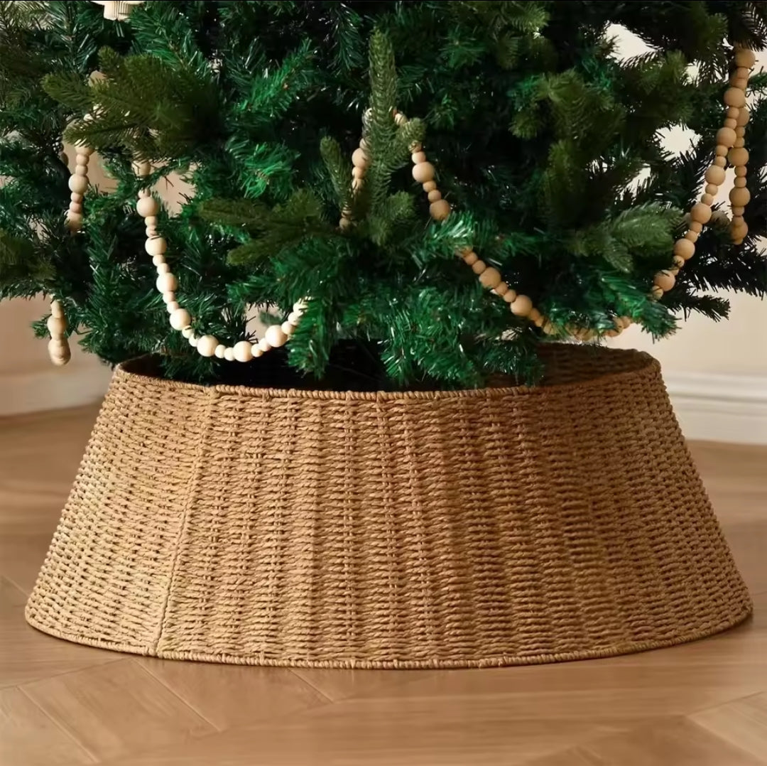 Wicker Christmas tree skirt 