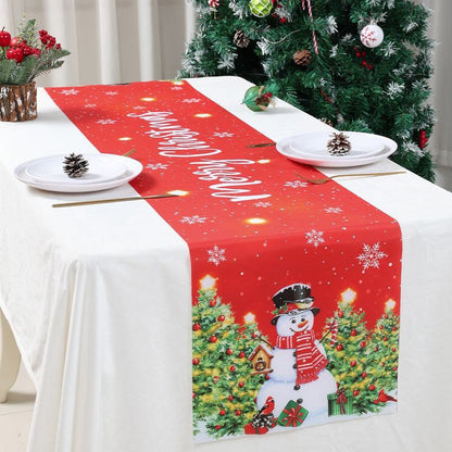 33*183Cm Christmas Table Runner with 5 Table Mats Set