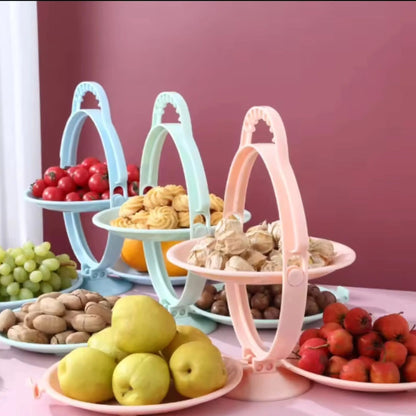 3 layer folding layer plate fruit rack