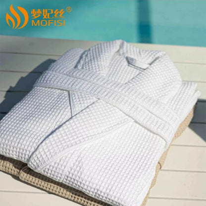 Cotton waffle bathrobes