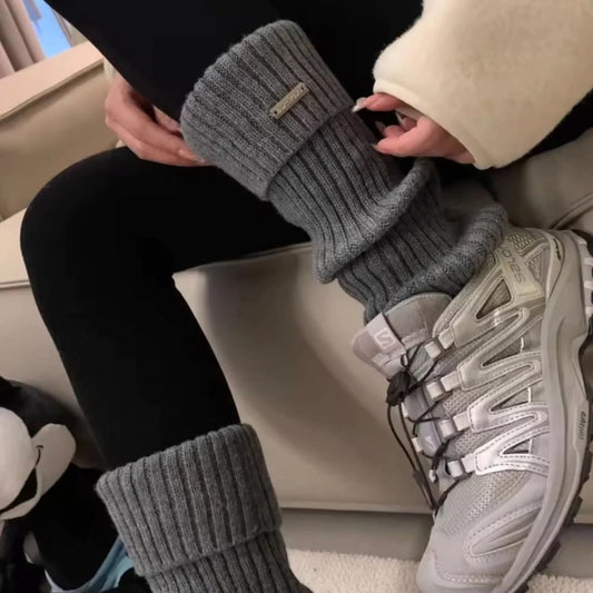 1pair thicker knitted pile socks