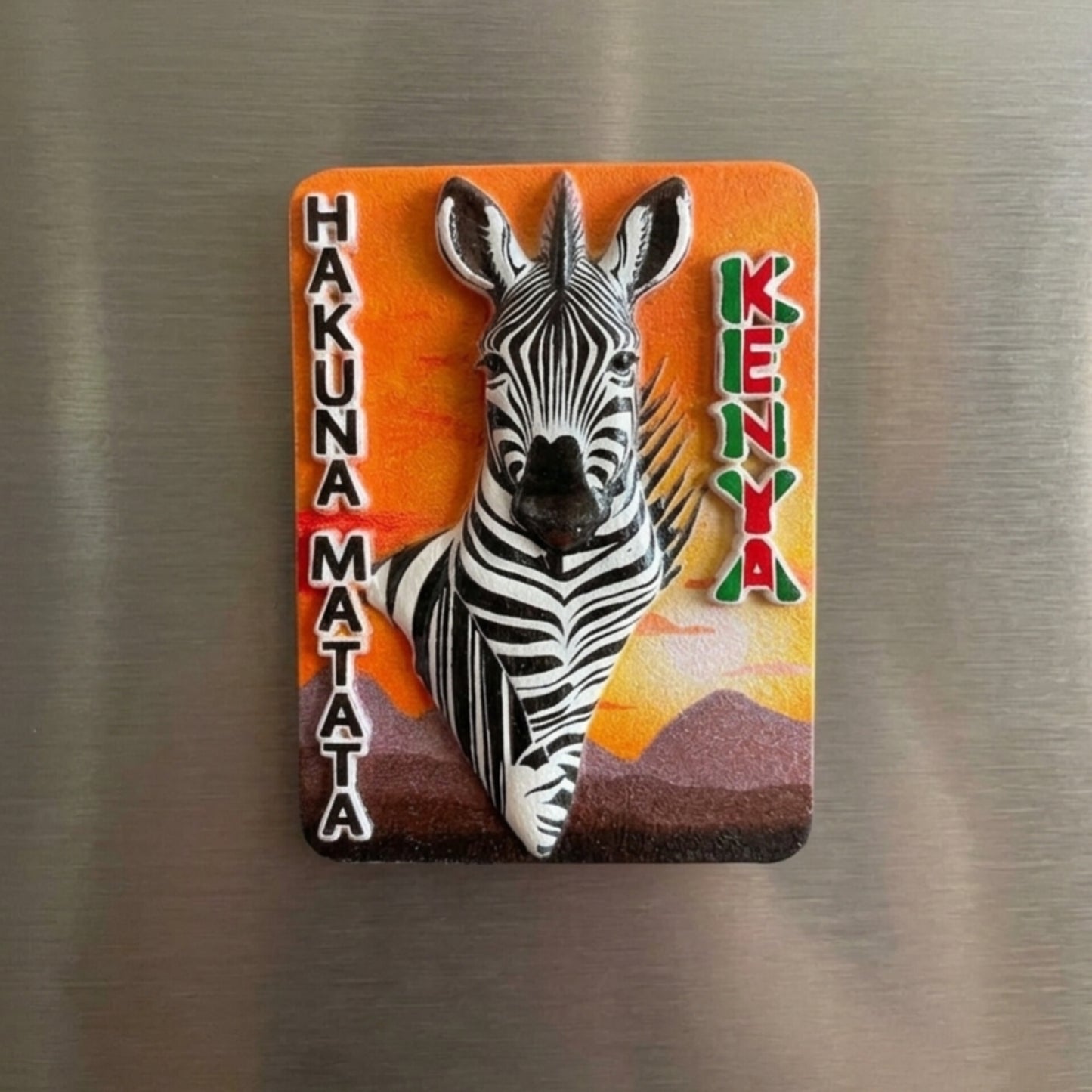 Zebra Hakuna Matata Souvenir Fridge Magnet