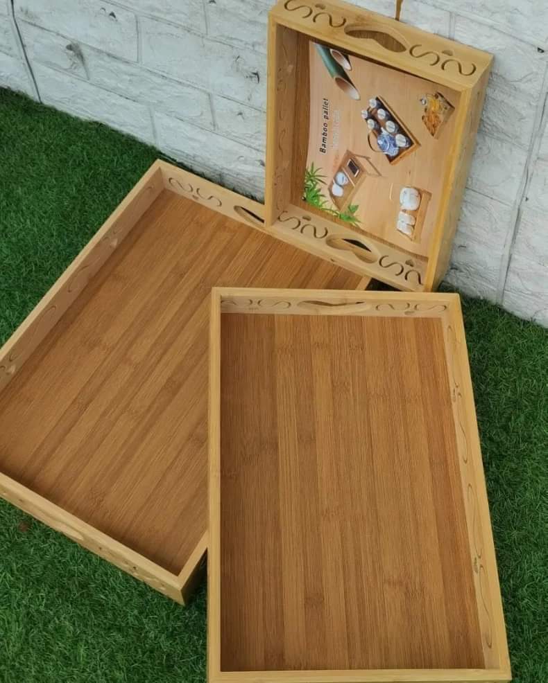 3pcs Bamboo Trays