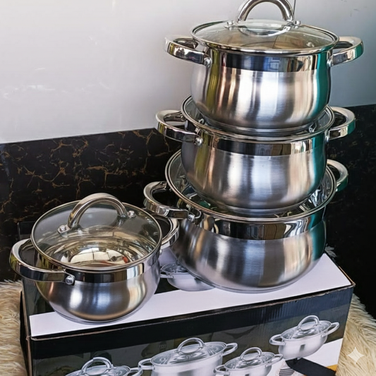 8Pc Stainless Cookware Set