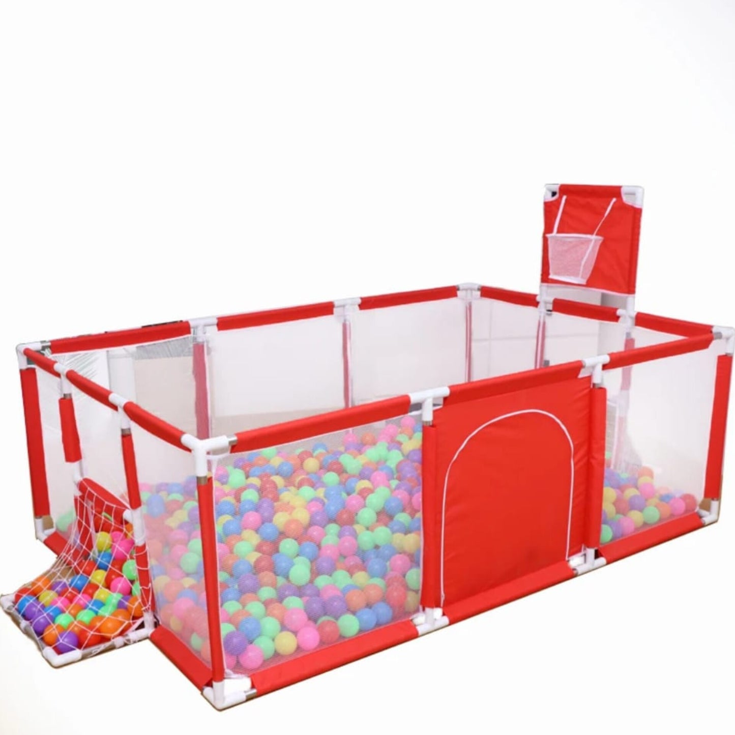 Kids Large Playpen with Basketball Hoop and 30 Balls