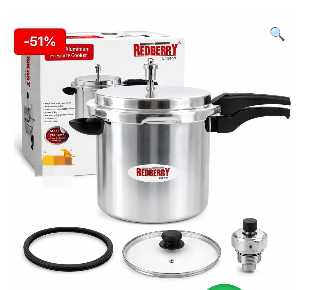10litres Redberry pressure cooker