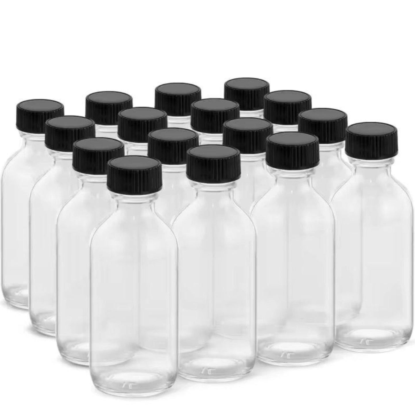 16 Piece Glass Ginger Shot Bottle Set