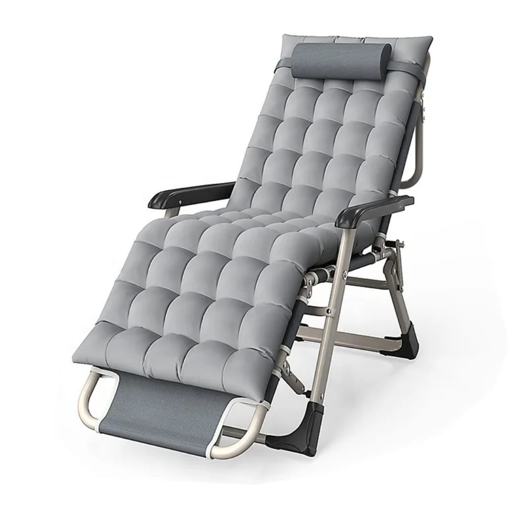 2 in 1 Foldable Lounge Balcony Chair with Cushion
