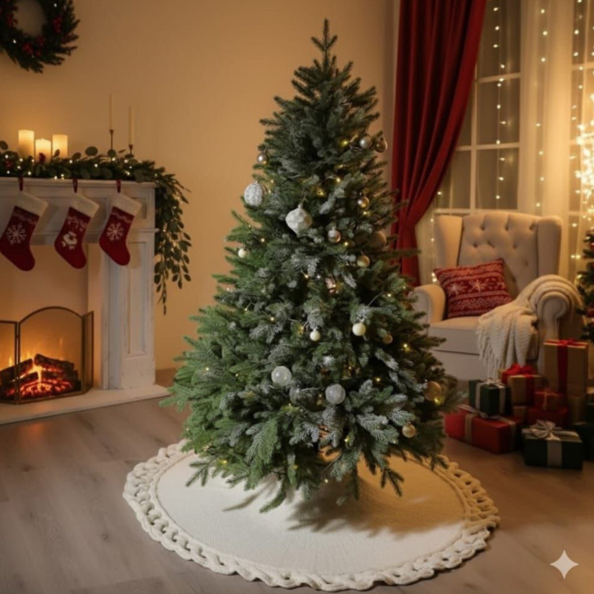 Knitted Christmas Tree Skirt