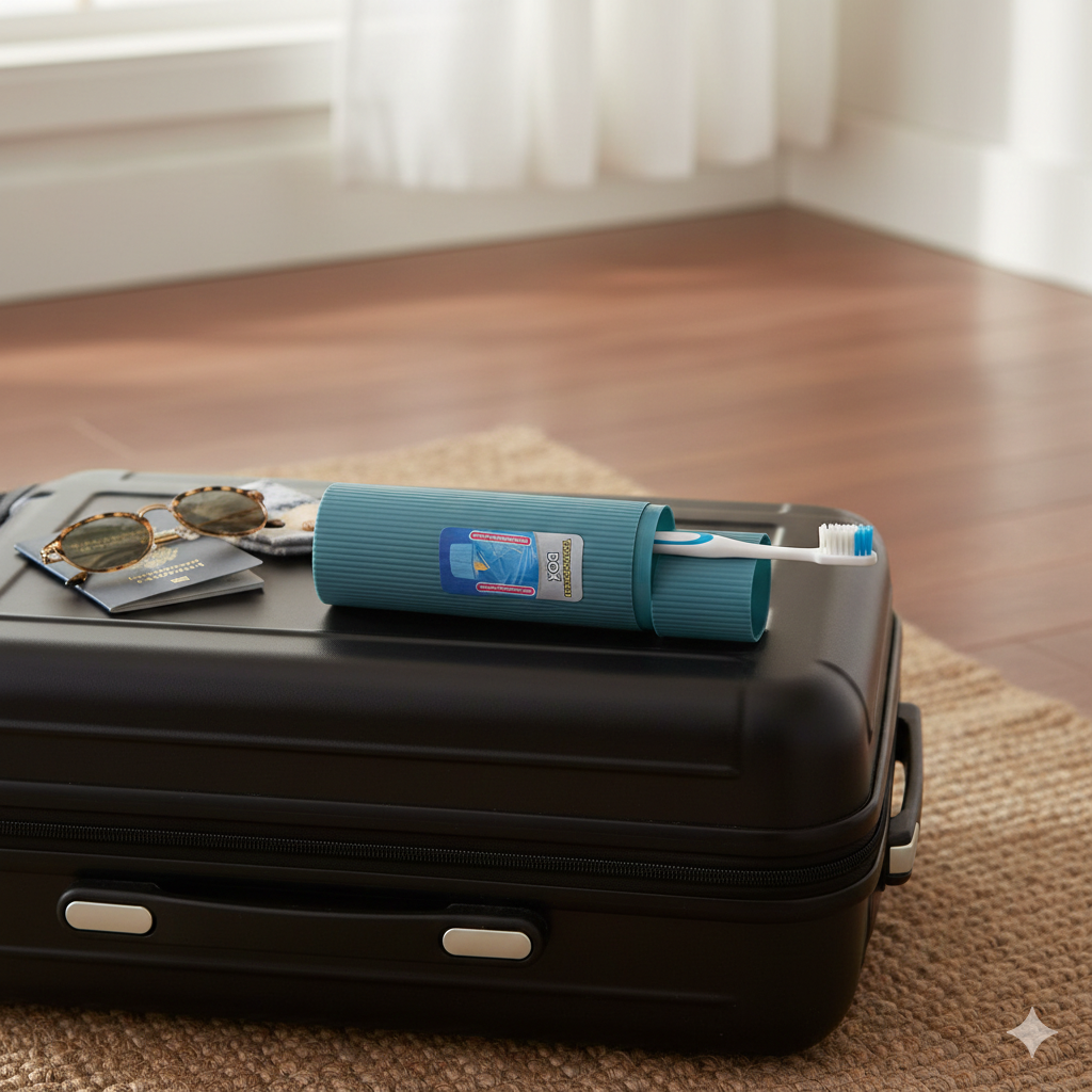 2Pc Travel Toothbrush Holder