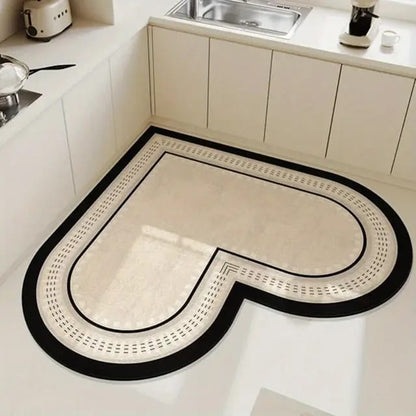 Love shaped kitchen floor mats