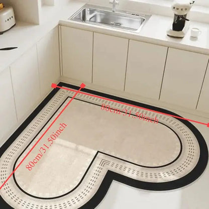 Love shaped kitchen floor mats