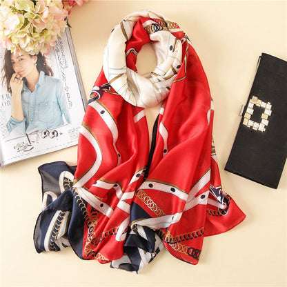 Floral silk scarf