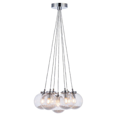 6 Light Opal Sputnik Chandelier