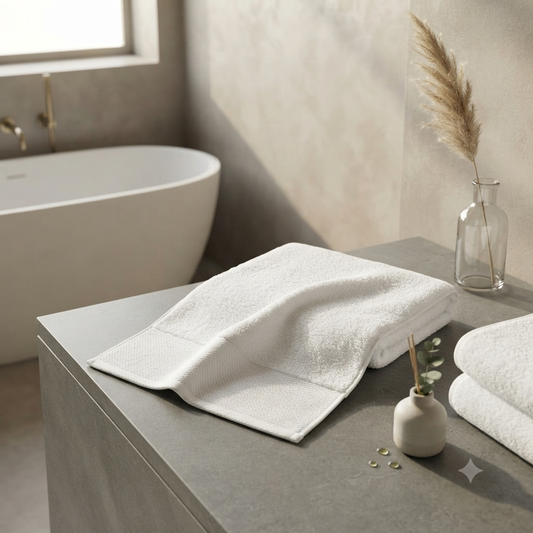 White Cotton Bathroom Towel  80 x 160 cm