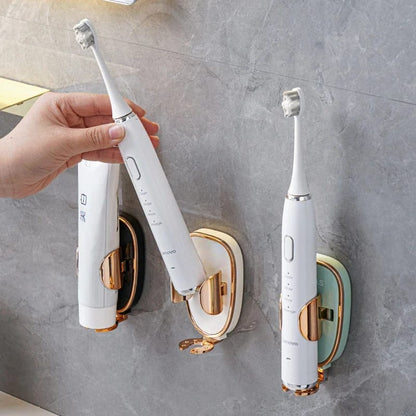 Wall mounted toothbrush holder