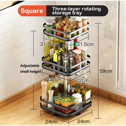 Metallic spice rack
