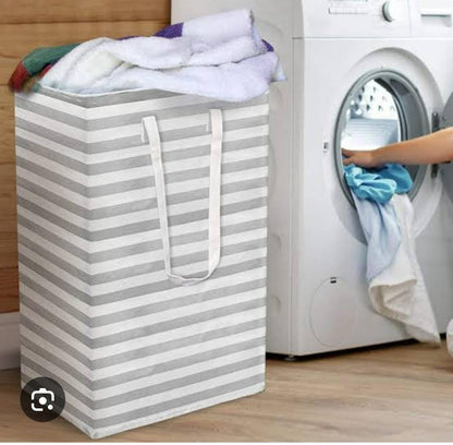 Canvas laundry basket