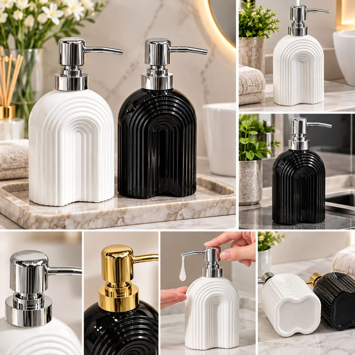 Ceramic soap dispenser