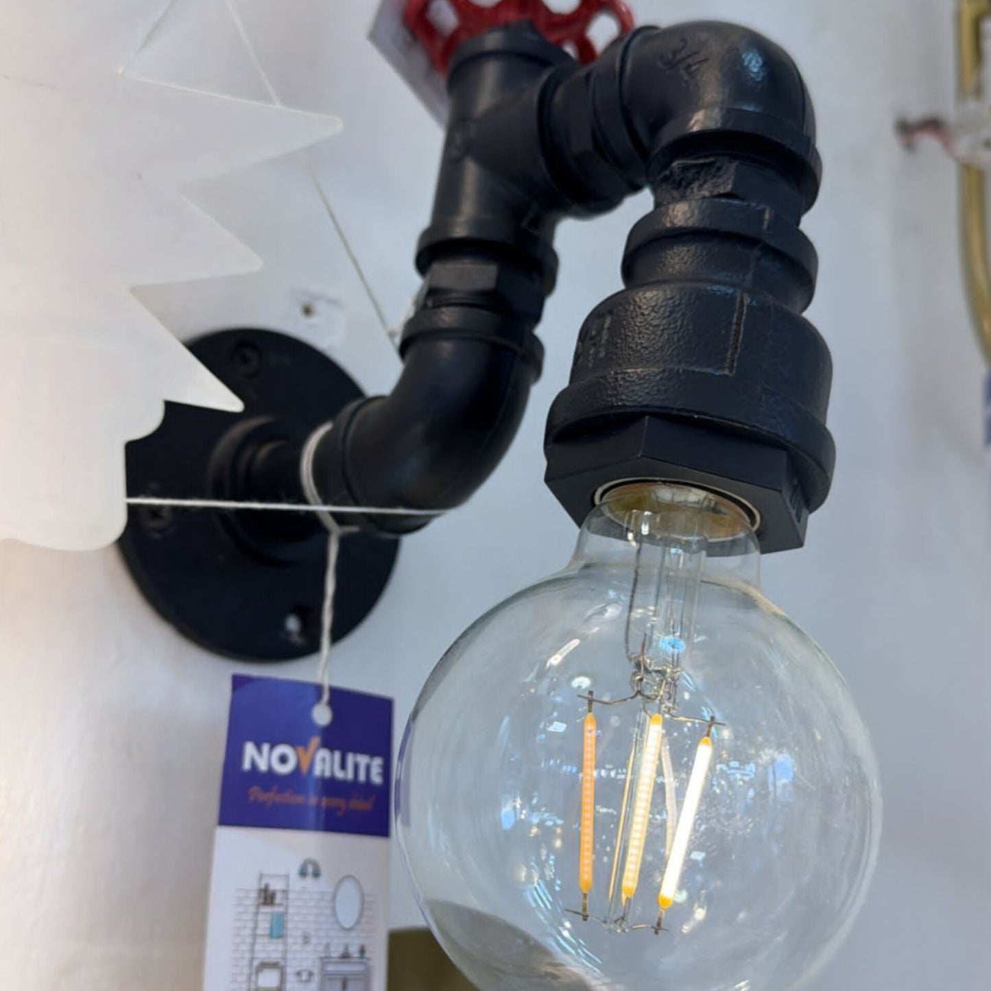 Pipe Wall Lamp With Bulb