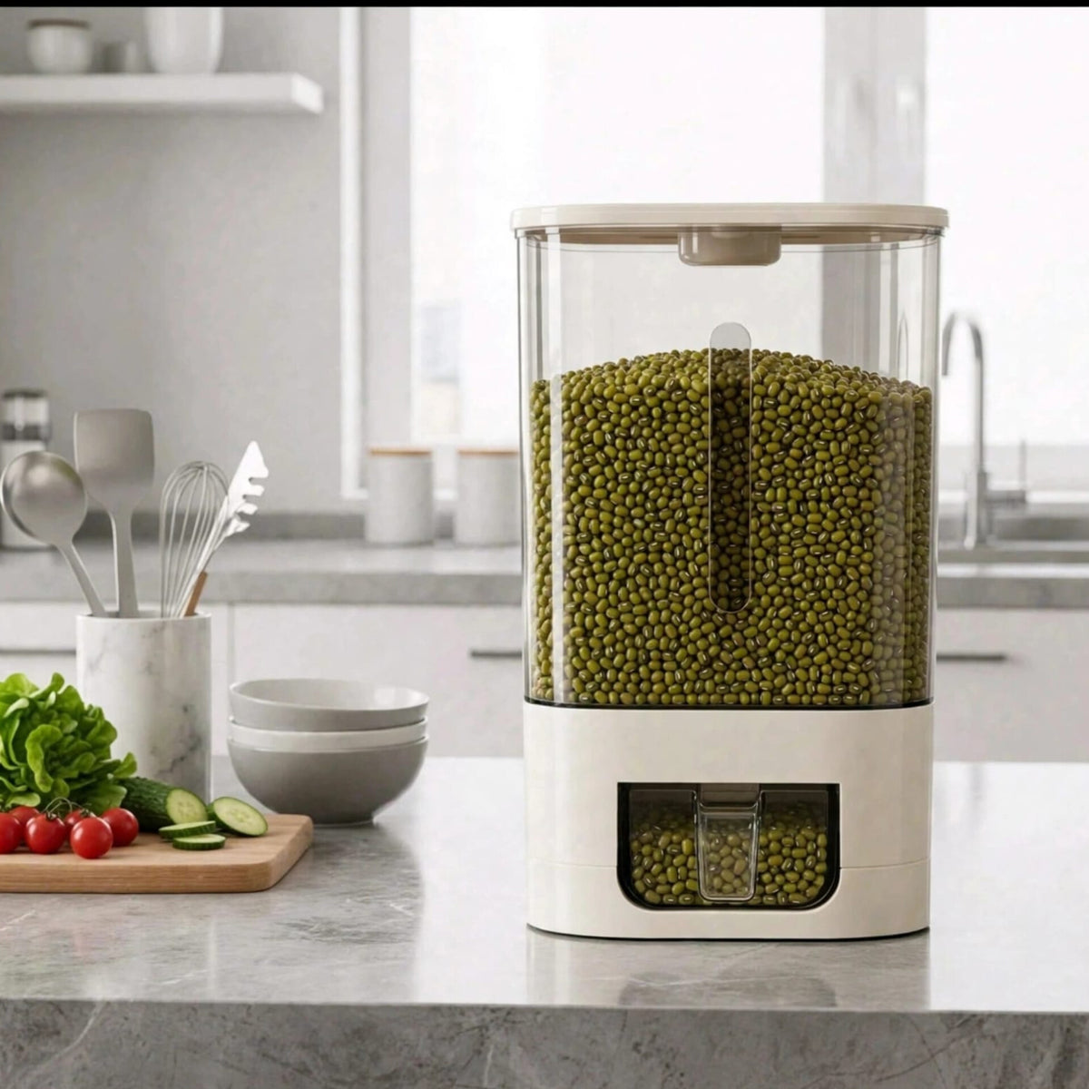 11kg  Rice Bucket And Cereal Storage Box Dispenser