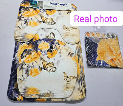 4 in 1 Bathroom woolen mats