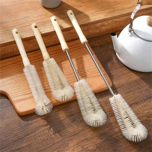4pcs long wooden hand bottle Cleaning brushes
