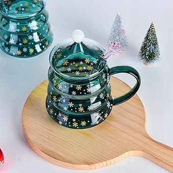 Christmas Snowflake Borosilicate Glass Cup
