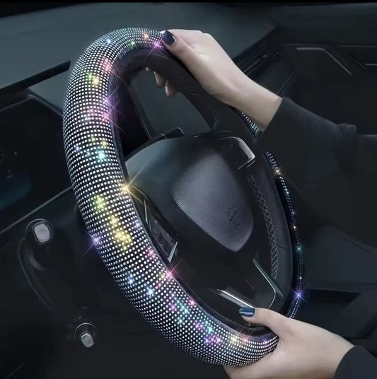 Crystal steering wheel cover