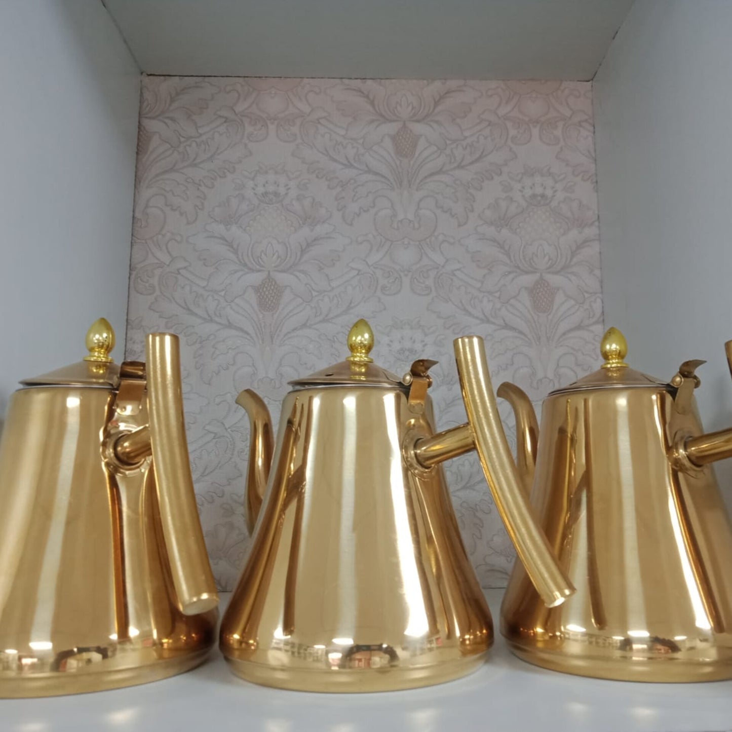 2 Ltrs Gold Stainless Steel Tea Kettle with Infuser